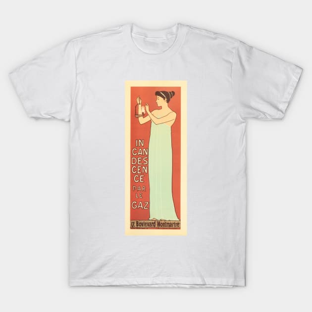 INCANDESCENCE PAR LE GAZ 1892, Gas Lamp by Artist  Maurice Realier-Dumas T-Shirt by vintageposters